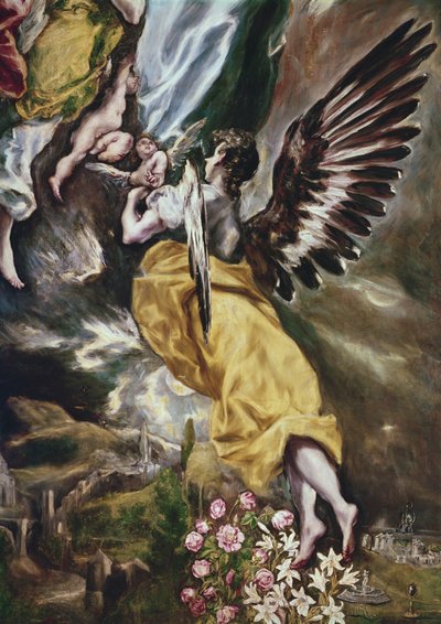De Onbevlekte Ontvangenis (detail) 1607-13 door El Greco